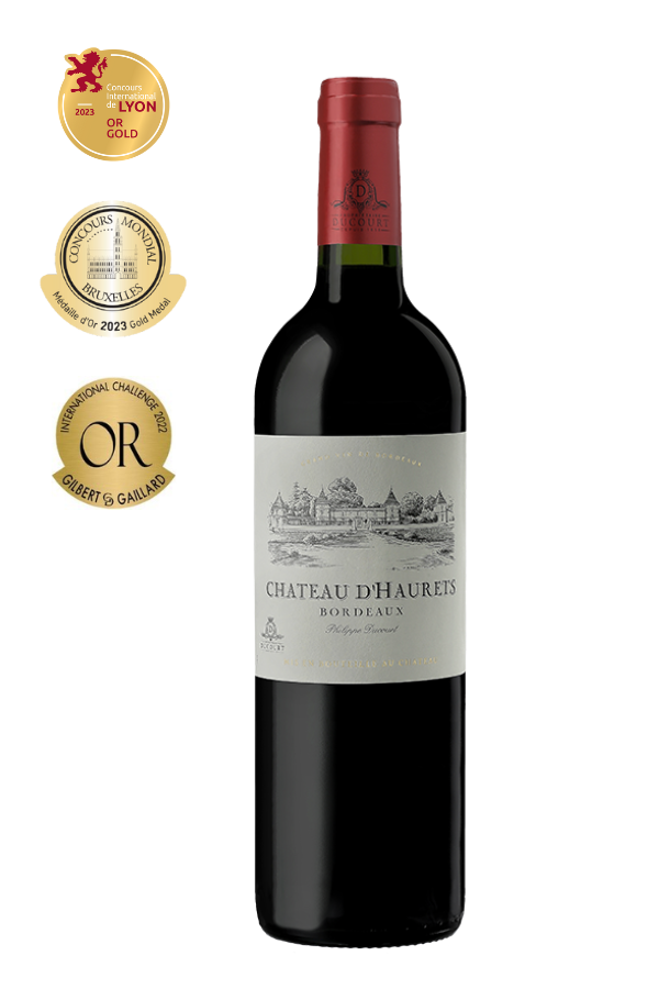 CHÂTEAU D'HAURETS ROUGE - AOC BORDEAUX - 2020 - 6 bouteilles x 8,30€